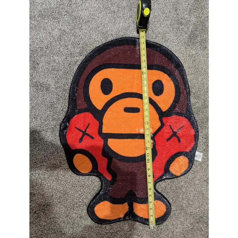 NEW Hypebeast BAPE x KAWS Baby Milo Tufted Rug Ape Monkey 29x25